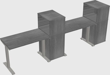 Height-adjustable desk - grade 3 w/cabinet