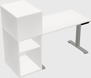 Height-adjustable desk - grade 3 w/cabinet