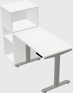 Height-adjustable desk - grade 3 w/cabinet