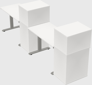Height-adjustable desk - grade 3 w/cabinet