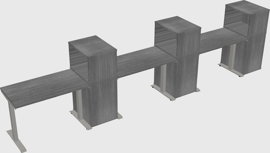 Height-adjustable desk - grade 3 w/cabinet
