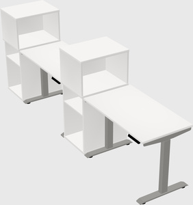Height-adjustable desk - grade 3 w/cabinet