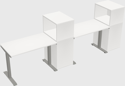 Height-adjustable desk - grade 3 w/cabinet