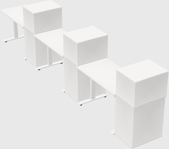 Height-adjustable desk - grade 3 w/cabinet