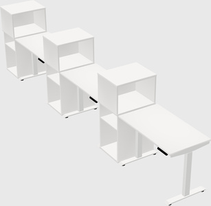 Height-adjustable desk - grade 3 w/cabinet