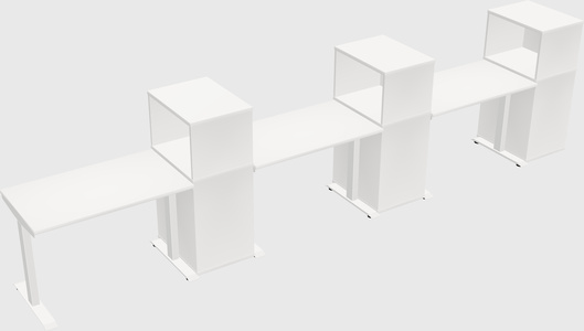 Height-adjustable desk - grade 3 w/cabinet