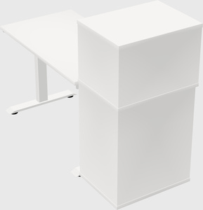 Height-adjustable desk - grade 3 w/cabinet