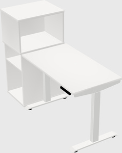 Height-adjustable desk - grade 3 w/cabinet