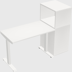 Height-adjustable desk - grade 3 w/cabinet