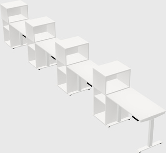 Height-adjustable desk - grade 3 w/cabinet
