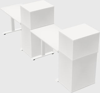 Height-adjustable desk - grade 3 w/cabinet