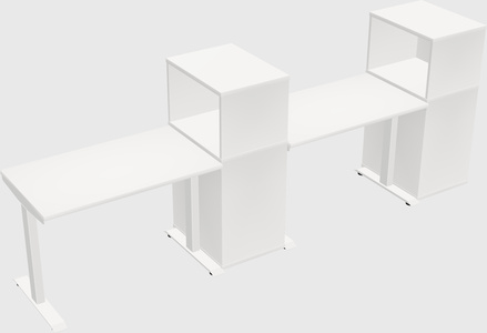 Height-adjustable desk - grade 3 w/cabinet