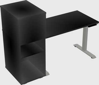 Height-adjustable desk - grade 3 w/cabinet