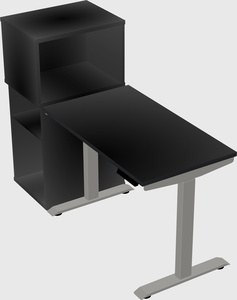 Height-adjustable desk - grade 3 w/cabinet