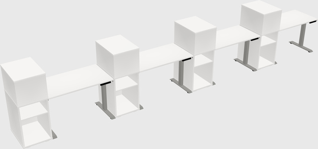 Height-adjustable Desk - Grade 3 W/cabinet