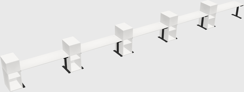 Height-adjustable Desk - Grade 3 W/cabinet