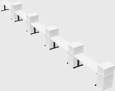 Height-adjustable desk - grade 3 w/cabinet