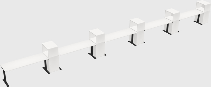 Height-adjustable desk - grade 3 w/cabinet
