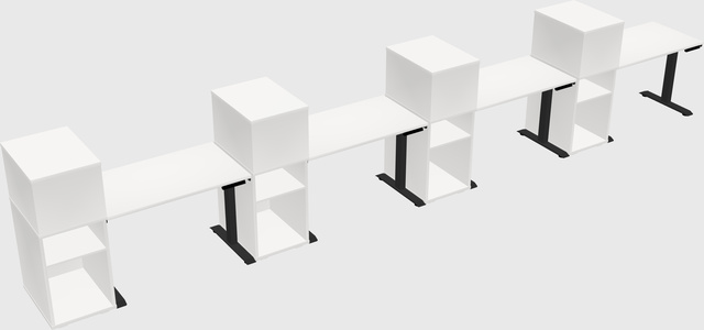 Height-adjustable Desk - Grade 3 W/cabinet