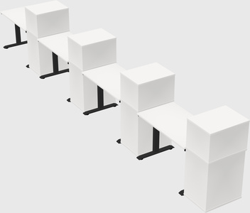 Height-adjustable desk - grade 3 w/cabinet