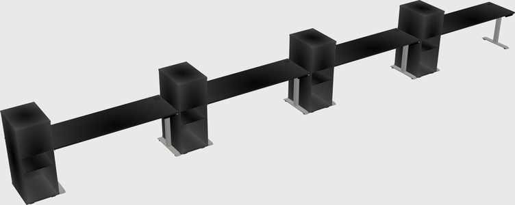 Height-adjustable Desk - Grade 3 W/cabinet