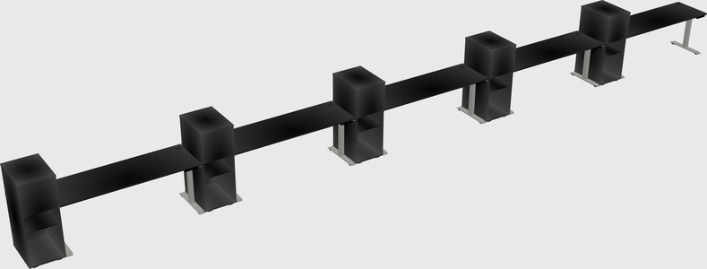 Height-adjustable Desk - Grade 3 W/cabinet