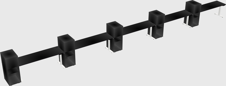 Height-adjustable Desk - Grade 3 W/cabinet