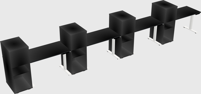 Height-adjustable Desk - Grade 3 W/cabinet
