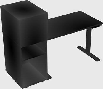 Height-adjustable desk - grade 3 w/cabinet