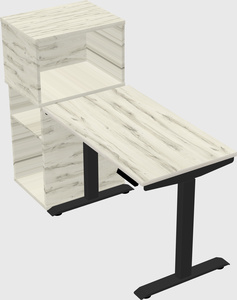 Height-adjustable desk - grade 3 w/cabinet