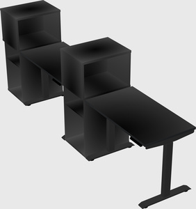 Height-adjustable desk - grade 3 w/cabinet