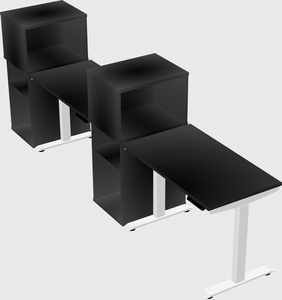 Height-adjustable desk - grade 3 w/cabinet