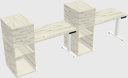 Height-adjustable Desk - Grade 3 W/cabinet