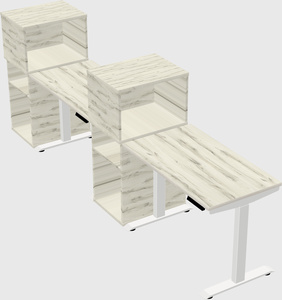 Height-adjustable desk - grade 3 w/cabinet