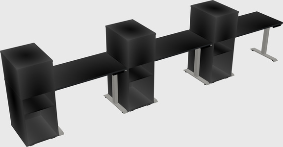 Height-adjustable Desk - Grade 3 W/cabinet
