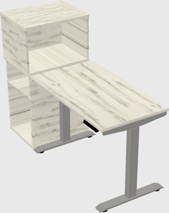 Height-adjustable desk - grade 3 w/cabinet