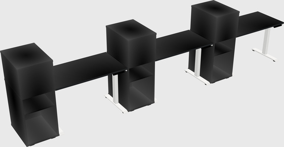 Height-adjustable Desk - Grade 3 W/cabinet