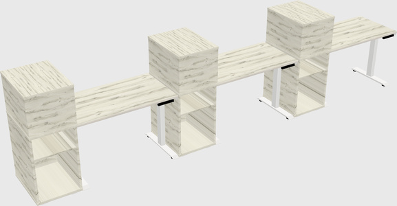 Height-adjustable Desk - Grade 3 W/cabinet