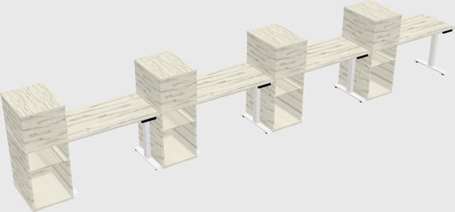 Height-adjustable Desk - Grade 3 W/cabinet