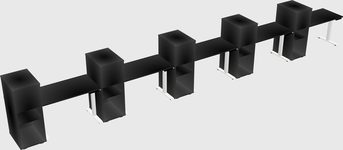 Height-adjustable Desk - Grade 3 W/cabinet
