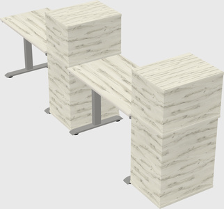 Height-adjustable desk - grade 3 w/cabinet