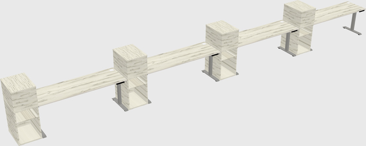 Height-adjustable Desk - Grade 3 W/cabinet