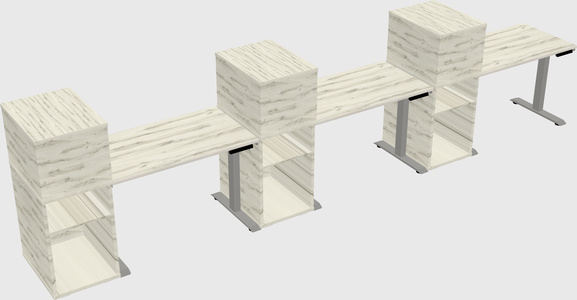 Height-adjustable Desk - Grade 3 W/cabinet