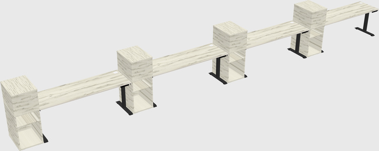 Height-adjustable Desk - Grade 3 W/cabinet