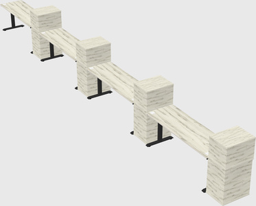 Height-adjustable desk - grade 3 w/cabinet