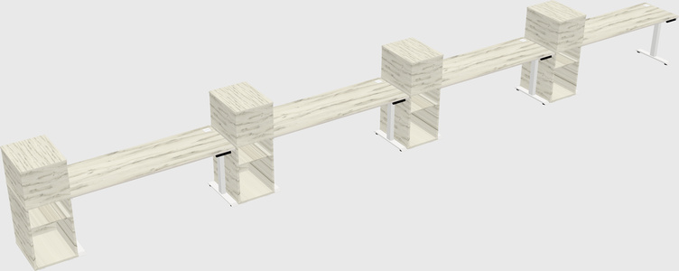Height-adjustable Desk - Grade 3 W/cabinet