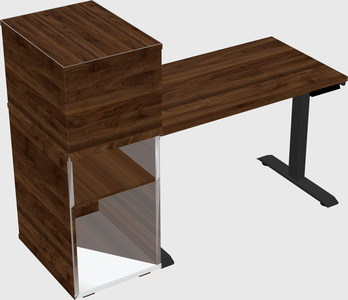Height-adjustable desk - grade 3 w/cabinet