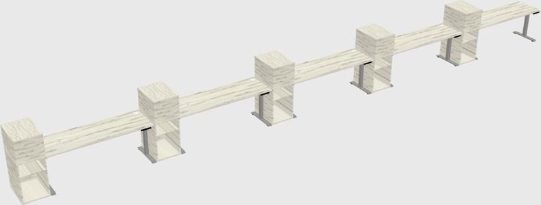 Height-adjustable Desk - Grade 3 W/cabinet