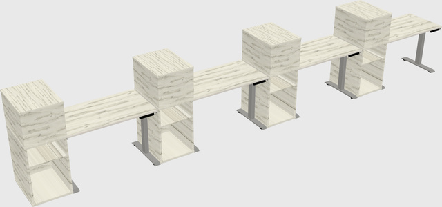 Height-adjustable Desk - Grade 3 W/cabinet