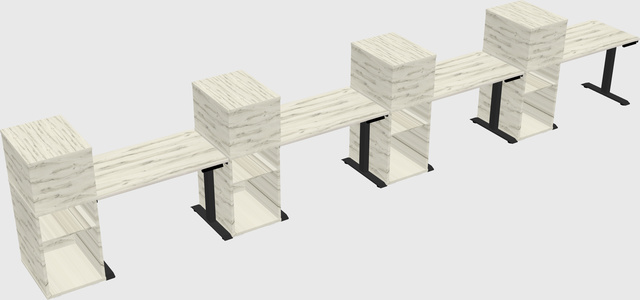 Height-adjustable Desk - Grade 3 W/cabinet